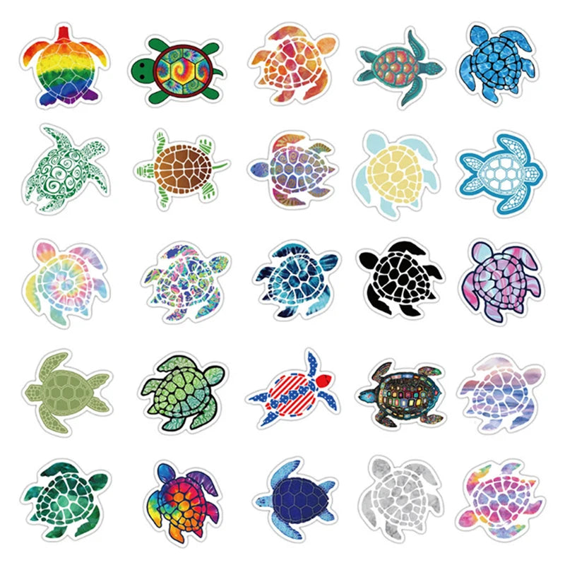 10/30/41pcs Sea Turtle Graffiti Stickers Waterproof Skateboard Luggage Fridge Phone Laptop Guitar Motorcycle Kids Stickers Toys