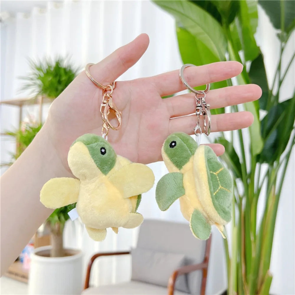 10cm Sea Turtle Plush Toy Cute Cartoon Small Turtle Doll Keychain Mini Turtle Anime Bag Pendant Children's Doll Accessories