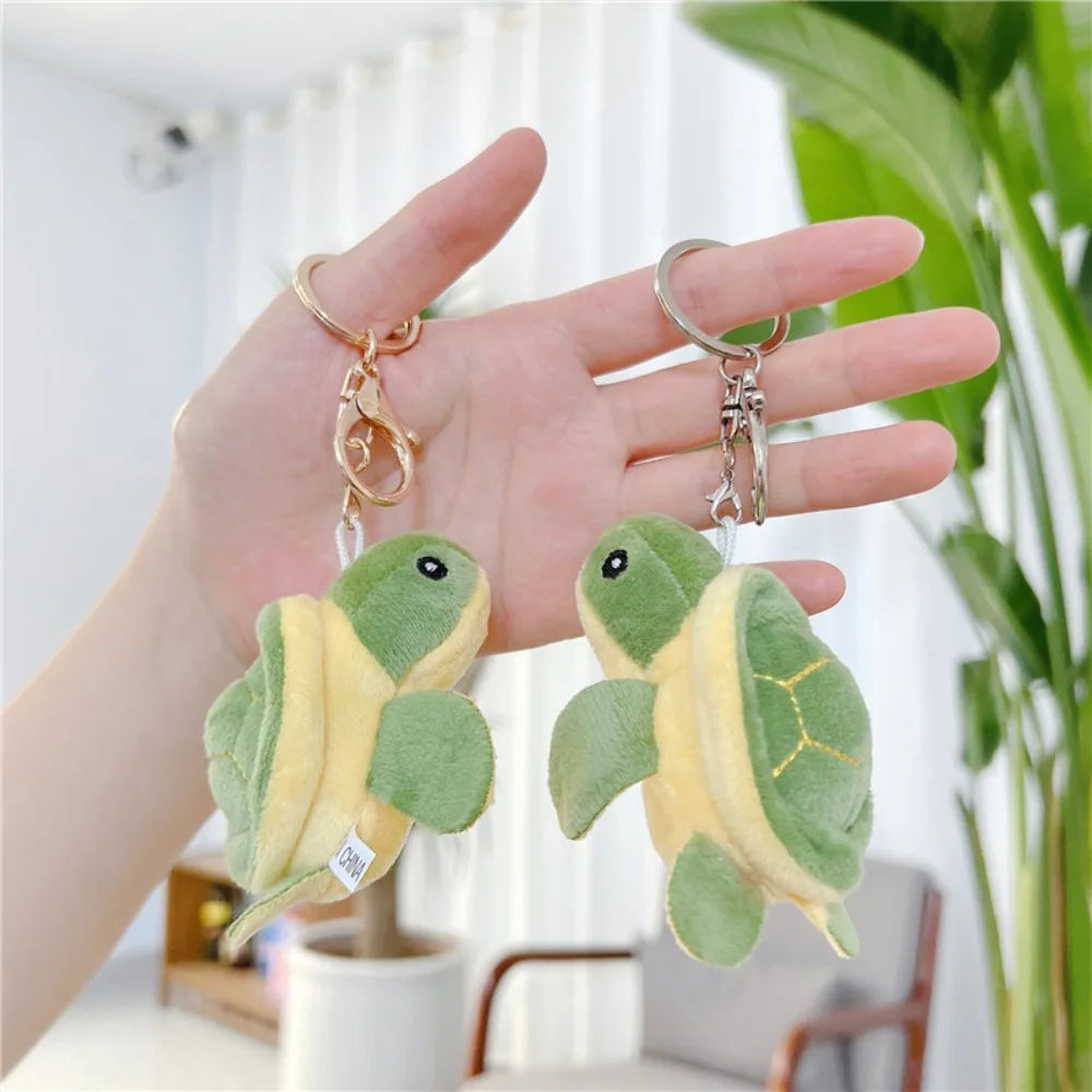 10cm Sea Turtle Plush Toy Cute Cartoon Small Turtle Doll Keychain Mini Turtle Anime Bag Pendant Children's Doll Accessories