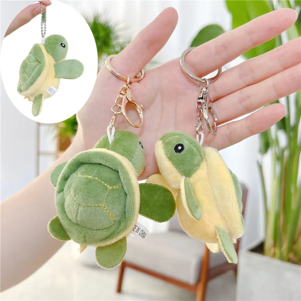 10cm Sea Turtle Plush Toy Cute Cartoon Small Turtle Doll Keychain Mini Turtle Anime Bag Pendant Children's Doll Accessories