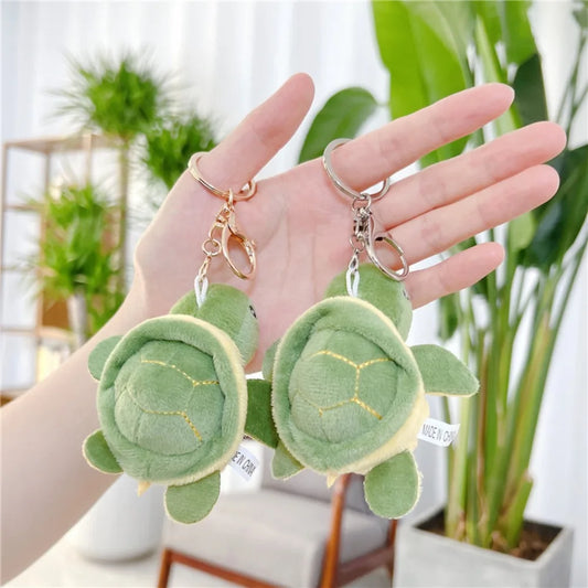 10cm Sea Turtle Plush Toy Cute Cartoon Small Turtle Doll Keychain Mini Turtle Anime Bag Pendant Children's Doll Accessories