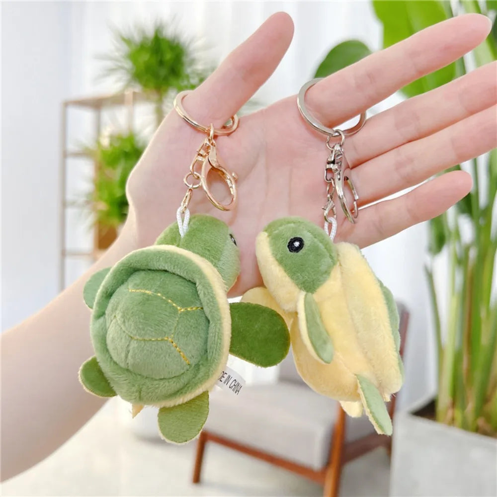 10cm Sea Turtle Plush Toy Cute Cartoon Small Turtle Doll Keychain Mini Turtle Anime Bag Pendant Children's Doll Accessories